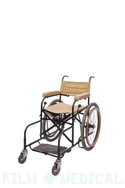 Period fabric metal wheelchair